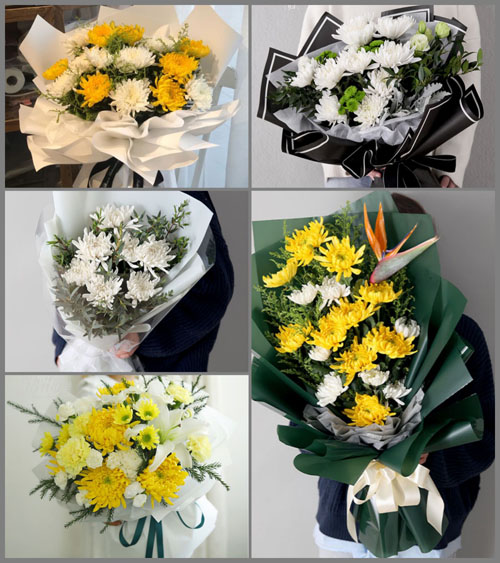 河南郑州新密市曲梁乡岗牛村白事花束代送